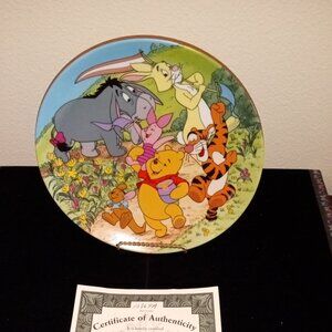 Disney Winnie the Pooh Time for a Little Celebration Collectible Plate